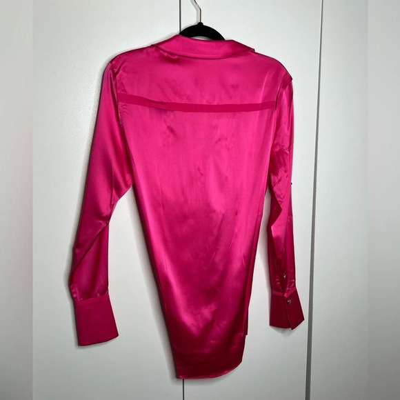 SER.O.YA - Raines shirt in Fuchsia Pink - Silk- NWT SIZE XS - Picture 5 of 7